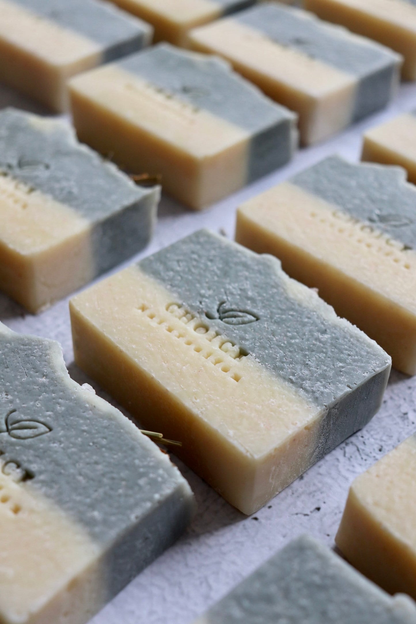 Natural Soap "Lemongrass" with Himalayan Salt and Cambrian Clay, Vegan & Palm Oil-Free, Nourishing Handmade Soap